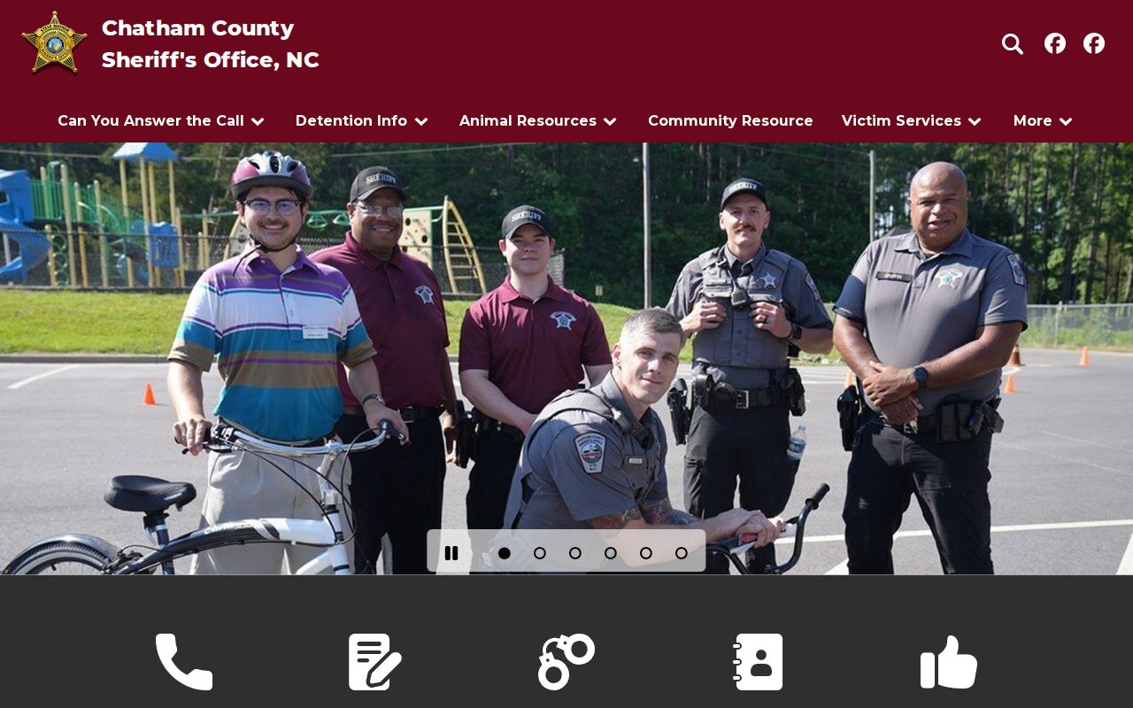 Chatham County Sheriff official records hub for booking and arrest records